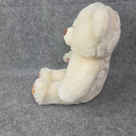 Build A Bear Cream Ivory Teddy Bear Plush 15 Inch Stuffed Animal Toy Brown Nose - Picture 4 of 11